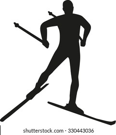 Silhouette Cross Country Skiing