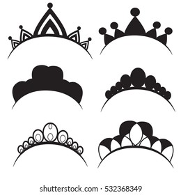 silhouette of a crown, icon, symbol