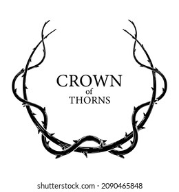 Silhouette of crown of thorns. 