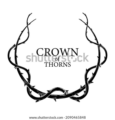 Silhouette of crown of thorns.  商業照片 © 