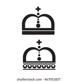 silhouette of a crown in a vector