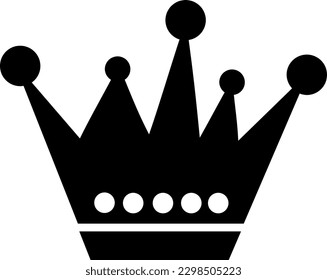 Silhouette: crown - vector graphic