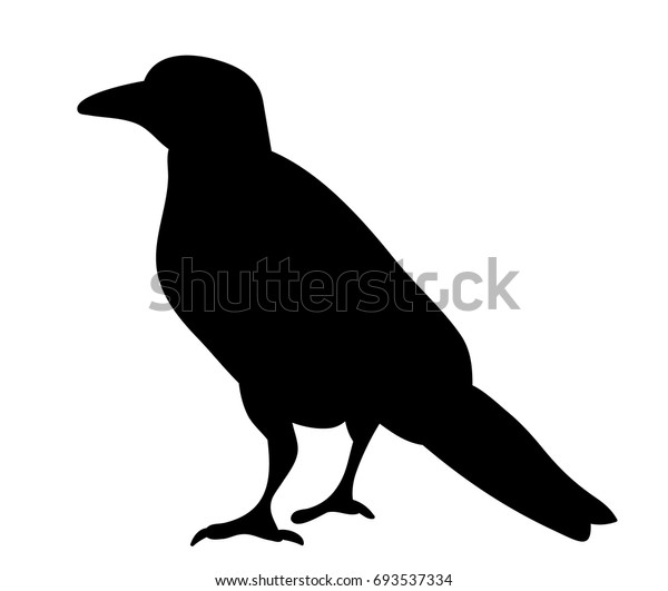 Silhouette Crows Crow Stock Vector (Royalty Free) 693537334 | Shutterstock