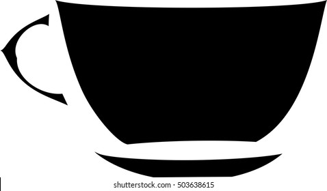 Silhouette of cup