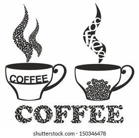 silhouette of a cup of coffee
