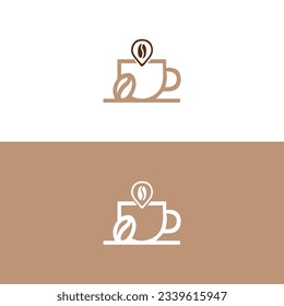 silhouette of cup coffee lover,Coffee cup and heart shapes,coffe logo,coffe icon,Coffee cup logo,hot coffe logo.