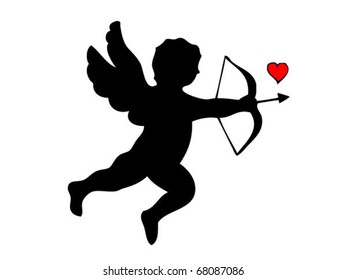 Silhouette of Cupid.
Also available as jpeg image.