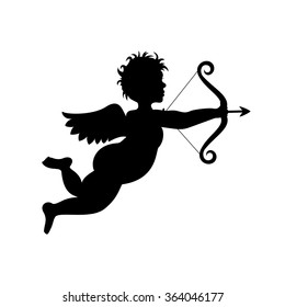 Silhouette Cupid - Illustration.
