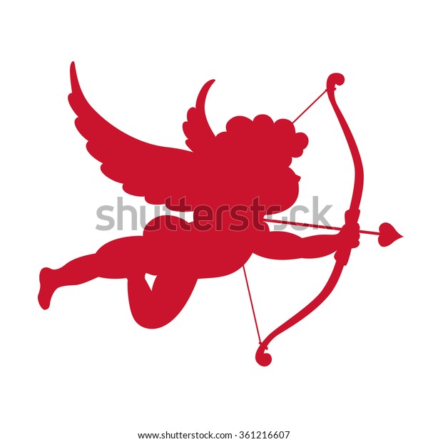 Silhouette Cupid Vector Illustration Stock Vector Royalty Free 361216607 Shutterstock 0601
