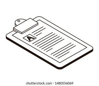 silhouette of curriculum vitae on white background