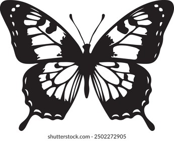 Silueta de una mariposa linda.
