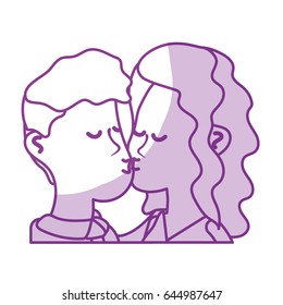 silhouette cute couple kissing a romantic scene