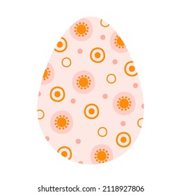 Silhouette cute Easter eggs with abstract patterns in pastel colors. Illustration colorful Easter eggs in flat style. Vector