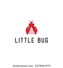 silhouette cute fly bug iconic logo design vector illustration 