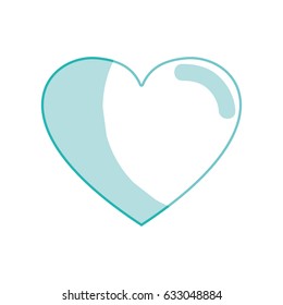 silhouette cute heart love icon