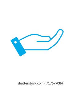 silhouette cute person hand flat design