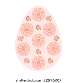 Silhouette cute spring Easter eggs with abstract patterns circles in pastel colors. Illustration colorful Easter eggs in flat style. Vector