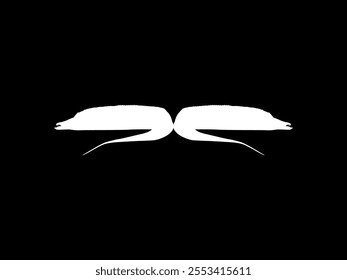 Silhouette of the Cutlass Fish, Flat Style, can use for Logo Gram, Art Illustration, Pictogram, or Graphic Design Element. Vector Illustration