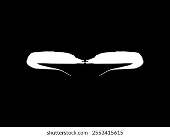 Silhouette of the Cutlass Fish, Flat Style, can use for Logo Gram, Art Illustration, Pictogram, or Graphic Design Element. Vector Illustration