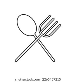 Silhouette of cutlery. fork, knife, spoon. Logotype menu. Vector illustration.
