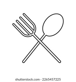 Silhouette of cutlery. fork, knife, spoon. Logotype menu. Vector illustration.