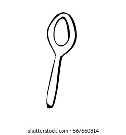 silhouette cuttlery spoon kitchen utensil