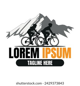 Silhouette of the cycling a bicycle Vector illustration, world bicycle day.
