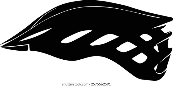 Silhouette of Cyclist helmet, helmet logo - biker helmet logo, healthy lifestyle