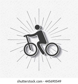 silhouette cyclist isolated icon design, vector illustration  graphic 
