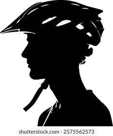 Silhouette of Cyclist, Cyclist logo - Rider, biker logo, healthy lifestyle