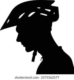 Silhouette of Cyclist, Cyclist logo - Rider, biker logo, healthy lifestyle