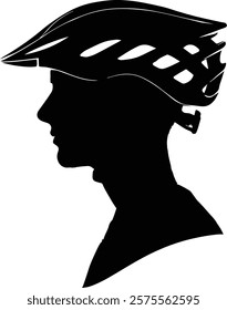 Silhouette of Cyclist, Cyclist logo - Rider, biker logo, healthy lifestyle