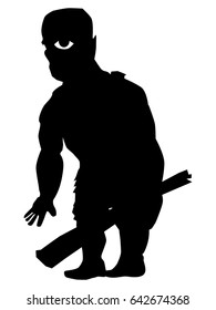 Silhouette Cyclops Stock Vector (Royalty Free) 642674368 | Shutterstock