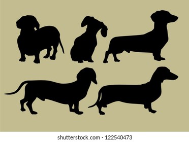 silhouette of Dachshund