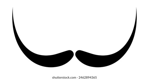 silhouette Dali moustache icon vector