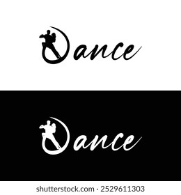 Silhouette Dance Logo with Elegant Script Typography