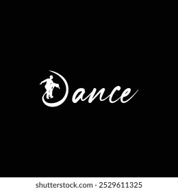 Silhouette Dance Logo with Elegant Script Typography