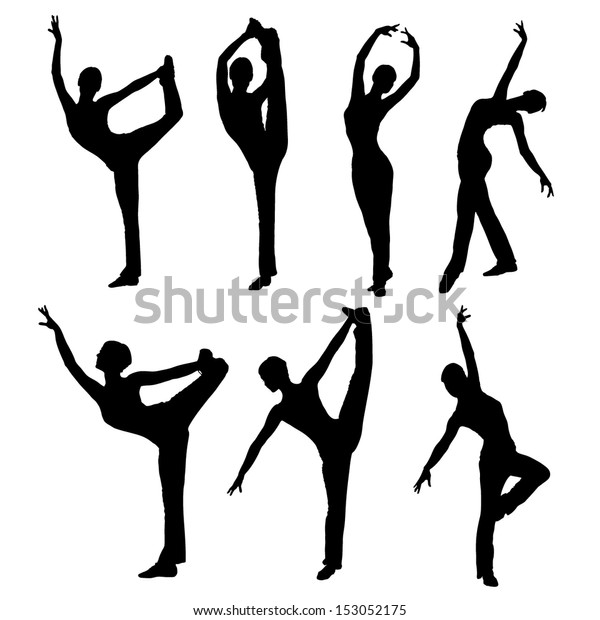 シルエットダンスのベクター画像コレクション のベクター画像素材 ロイヤリティフリー