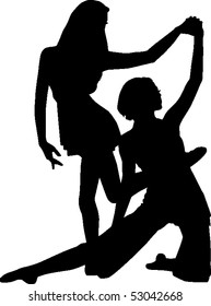 Silhouette dancer