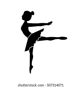 silhouette dancer pose fourth arabesque