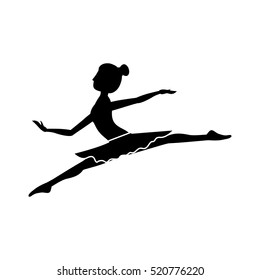 silhouette with dancer position small spears