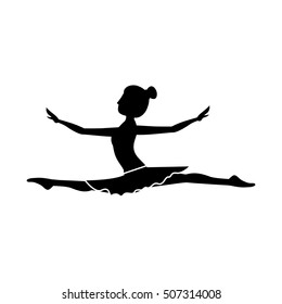 silhouette with dancer position spear