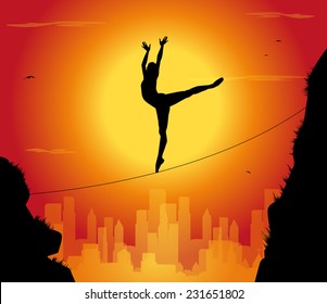 Tightrope Dancer Images Stock Photos Vectors Shutterstock