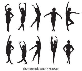 silhouette dancers