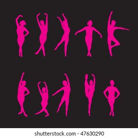 silhouette dancers