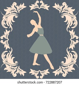 silhouette of a dancing ballerina