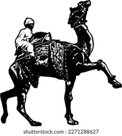 Silhouette of Dancing camel, Traditional Folk dance of camel in rajasthan, Camel dance hi-res stock photography and images