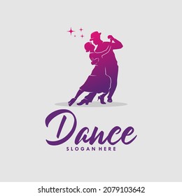 Silhouette de pareja de bailarines sobre fondo blanco