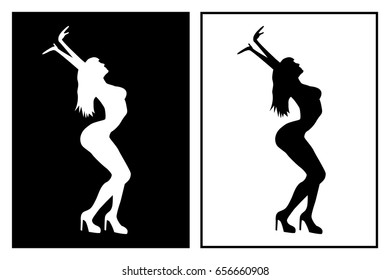 Silhouette of a dancing girl