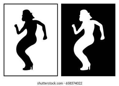 Silhouette of a dancing girl